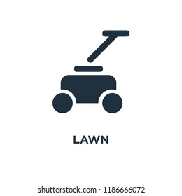 Lawn icon. Black filled vector illustration. Lawn symbol on white background. Can be used in web and mobile.