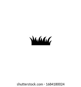 lawn icon. grass icon. siple, flat, black.
