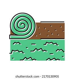 lawn installation color icon vector. lawn installation sign. isolated symbol illustration