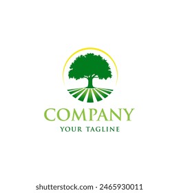 Lawn and landscapes logo design. Lawn care logo concept template