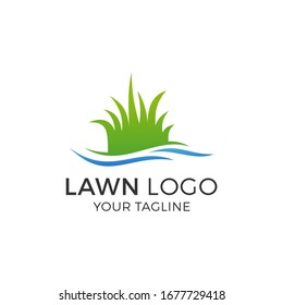 Grass Logo Template Design Vector Illustration Stock Vector (Royalty ...