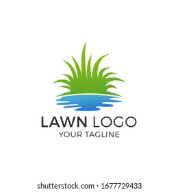 Lawn Logo Design Vector Illustration