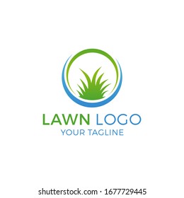 Lawn Logo Design Vector Illustration