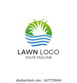 Lawn Logo Design Vector Illustration
