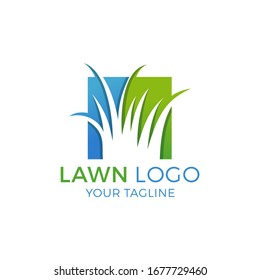 Lawn Logo Design Vector Illustration