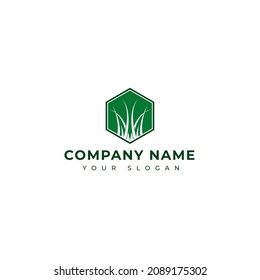 Lawn logo design vector template
