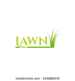 lawn logo vector design template