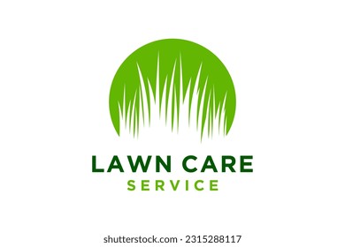 Lawn Logo Vector Icon Illustration of lawn care, landscape, grass concept logo design template