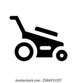 Lawn Machine Icon. Illustration of a lawn mower. Gardening Equipment.