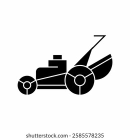 Lawn Mover Icon. Lawn Mover Gardening Landscape Equipment Tool Icon