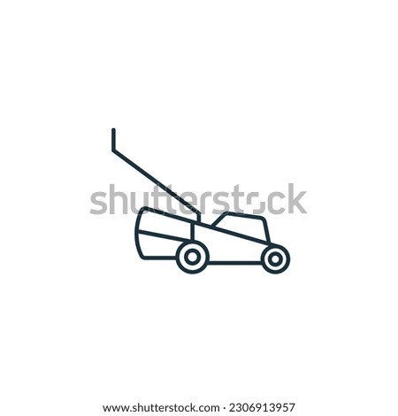 Lawn mover icon. Monochrome simple sign from agriculture collection. Lawn mover icon for logo, templates, web design and infographics.