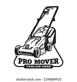 Lawn Mover Vector Illustration, Perfect For Lawn Care Company Logo Design