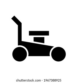 lawn mowe icon or logo isolated sign symbol vector illustration - high quality black style vector icons
