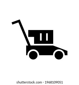 lawn mowe icon or logo isolated sign symbol vector illustration - high quality black style vector icons

