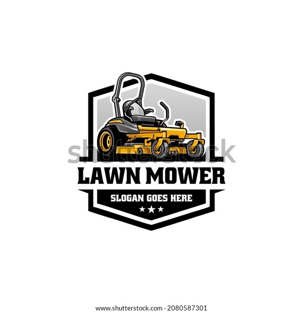 lawn mower - lawn\
care isolated logo vector