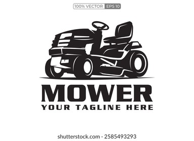 lawn mower - lawn care isolated vector logo