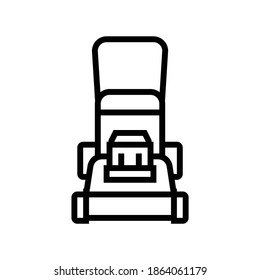 lawn mower equipment line icon vector. lawn mower equipment sign. isolated contour symbol black illustration