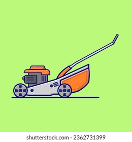 Lawn Mower Fan Vector, Illustration, Icon Isolated