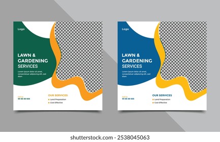 Lawn Mower Garden or Landscaping Service post design.
