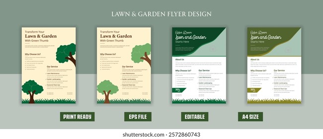 Lawn Mower, Garden, and Landscaping Service Postcard Template | Agro Firm EDDM Postcard Design Bundle | Every Door Direct Mail Lawn Care Postcard | Best Lawn Care Service Flyer Template