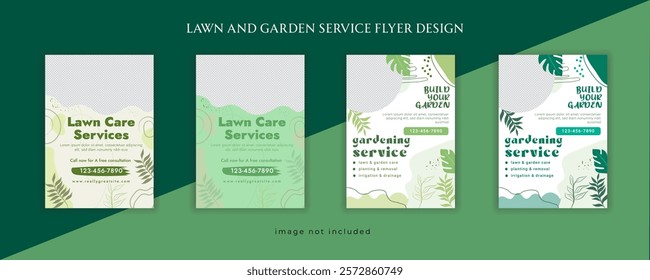 Lawn Mower, Garden, and Landscaping Service Postcard Template | Agro Firm EDDM Postcard Design Bundle | Every Door Direct Mail Lawn Care Postcard | Best Lawn Care Service Flyer Template