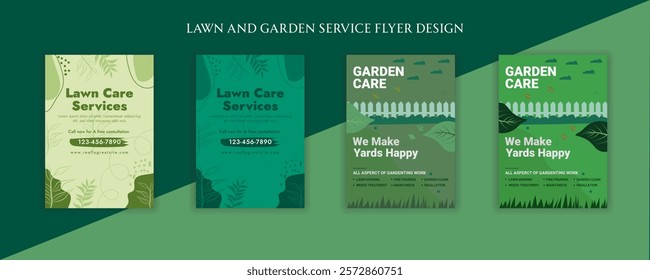 Lawn Mower, Garden, and Landscaping Service Postcard Template | Agro Firm EDDM Postcard Design Bundle | Every Door Direct Mail Lawn Care Postcard | Best Lawn Care Service Flyer Template