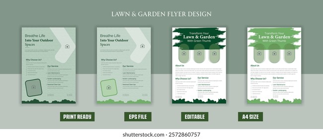 Lawn Mower, Garden, and Landscaping Service Postcard Template | Agro Firm EDDM Postcard Design Bundle | Every Door Direct Mail Lawn Care Postcard | Best Lawn Care Service Flyer Template