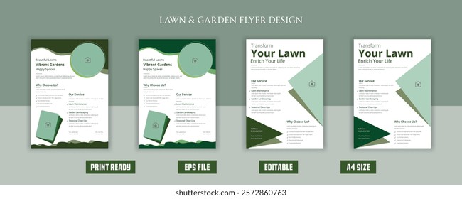 Lawn Mower, Garden, and Landscaping Service Postcard Template | Agro Firm EDDM Postcard Design Bundle | Every Door Direct Mail Lawn Care Postcard | Best Lawn Care Service Flyer Template