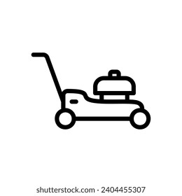 Lawn mower icon for cutting lawn grass
