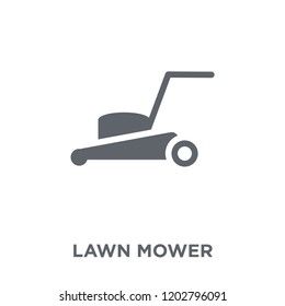 Lawn mower icon. Lawn mower design concept from Agriculture, Farming and Gardening collection. Simple element vector illustration on white background.