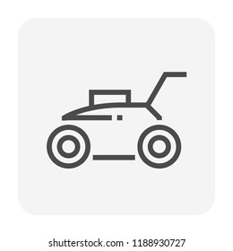 Lawn mower icon design, editable stroke.