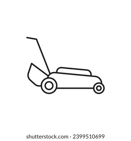 Lawn mower icon design. isolated on white background. vector illustration