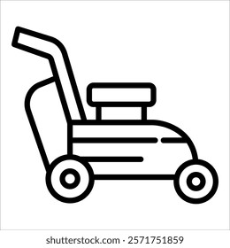 Lawn Mower Icon Element For Design