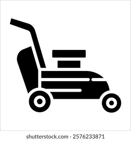 Lawn Mower Icon Element For Design