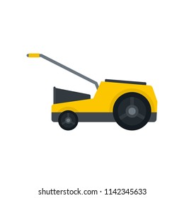 Lawn mower icon. Flat illustration of lawn mower vector icon for web isolated on white