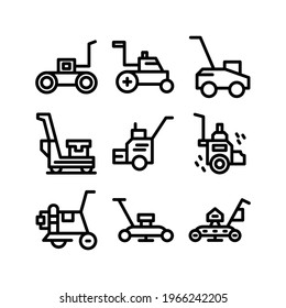 lawn mower icon or logo isolated sign symbol vector illustration - Collection of high quality black style vector icons
