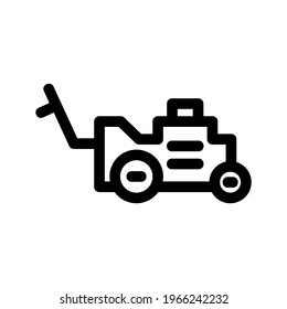 icono de cortadora de césped o logotipo símbolo de signo aislado ilustración vectorial - iconos vectoriales de estilo negro de alta calidad
