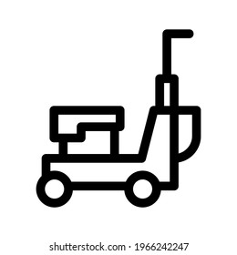 lawn mower icon or logo isolated sign symbol vector illustration - high quality black style vector icons
