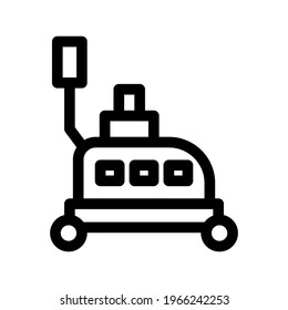 icono de cortadora de césped o logotipo símbolo de signo aislado ilustración vectorial - iconos vectoriales de estilo negro de alta calidad
