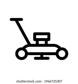 lawn mower icon or logo isolated sign symbol vector illustration - high quality black style vector icons
