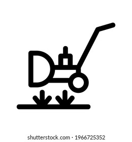 lawn mower icon or logo isolated sign symbol vector illustration - high quality black style vector icons
