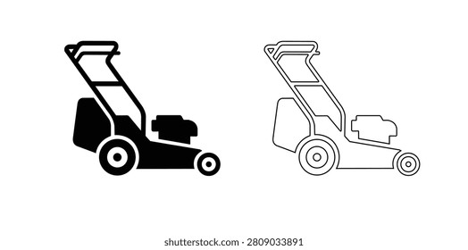 Lawn mower icon, Lawn mower Logo, Lawn mower Vector illustration