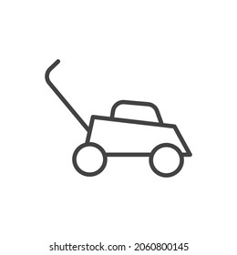 lawn mower icon on white background