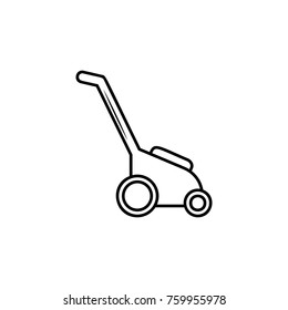 Lawn mower Icon on white background