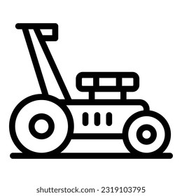 Lawn mower icon outline vector. Trimmer garden. Agriculture tool