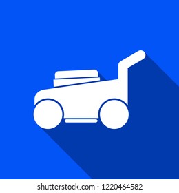 Lawn Mower icon with shadow , sign design