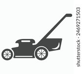 Lawn Mower Icon symbol, and vector, Can be used for web, print, and mobile