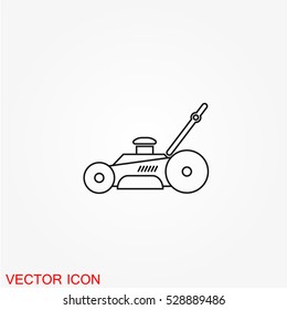 Lawn Mower Icon Vector