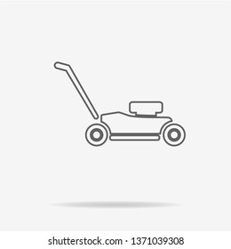 Lawn mower icon. Vector concept illustration for design.