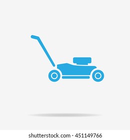 Lawn mower icon. Vector concept illustration for design.